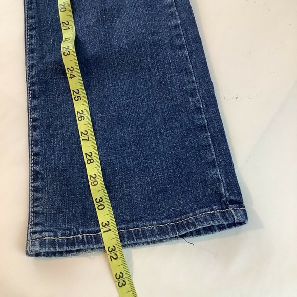Levis Womens 529 Blue Jeans Size M Curvy Bootcut Mid Rise Stretch Denim 28x32 - Picture 6 of 10